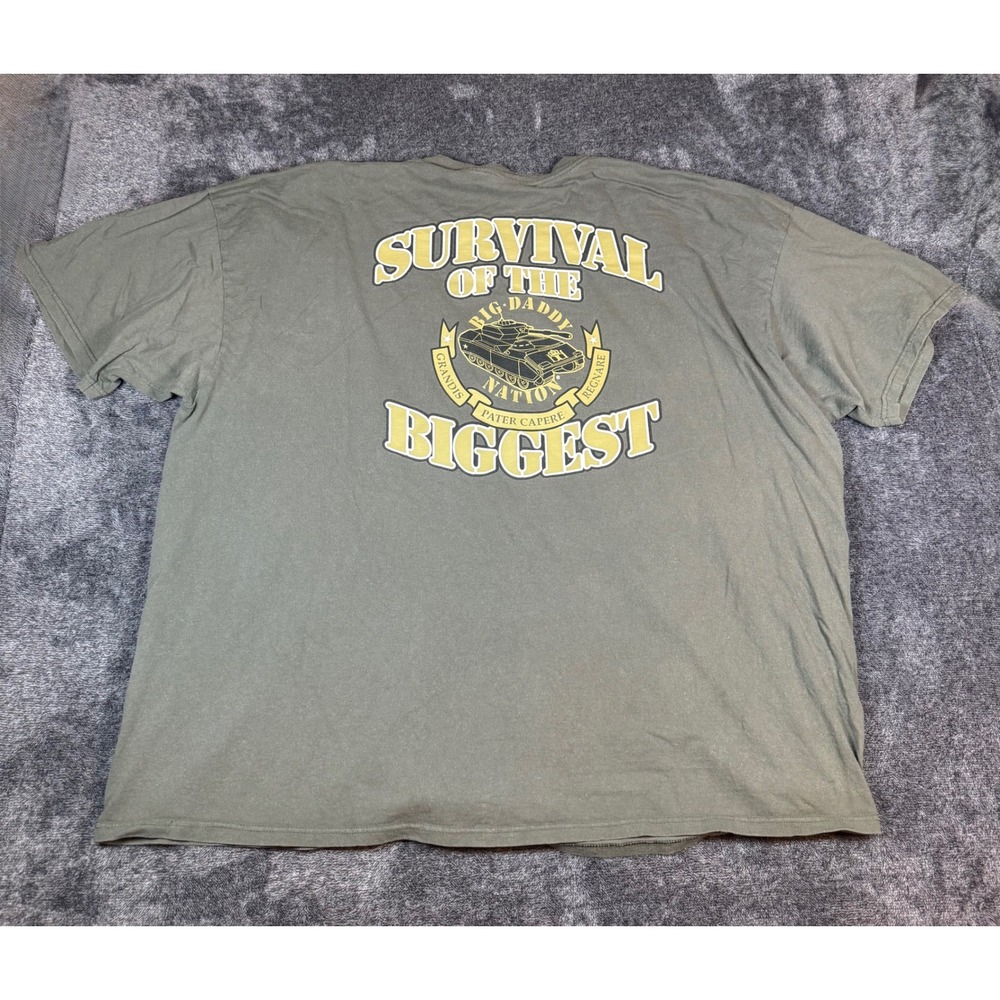 Vintage Y2K Big Daddy Gear T Shirt XXL Green Graphic Tank Tee Skater Streetwear - Picture 4 of 6